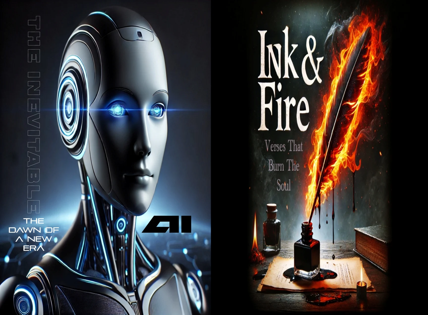 New Book Releases: Ink & Fire: Verses That Burn the Soul & The Inevitable – Powerful Explorations of Emotion and Technology